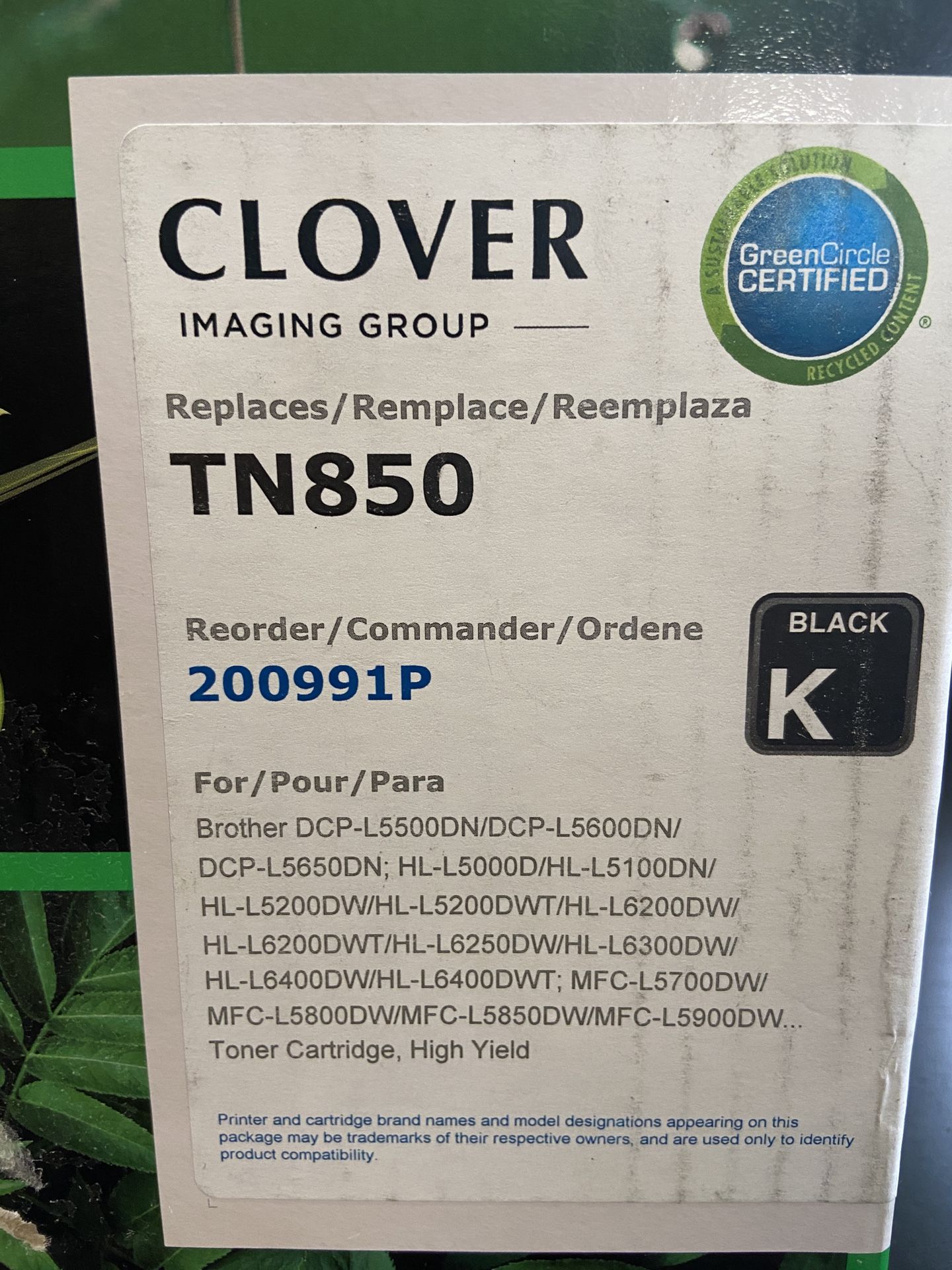 Black Toner - TN 850 for Brother Printer