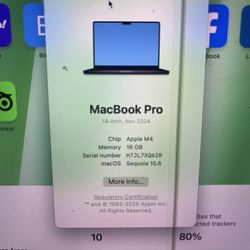 2024 MacBook Pro 14 Inch M4 Chip