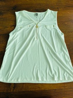 New without tag Anne Klein sleeveless utility-style blouse size XL