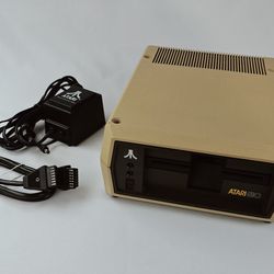 Vintage Atari 810 Disk Drive Very Good Tested Working + Power Supply SIO Cable