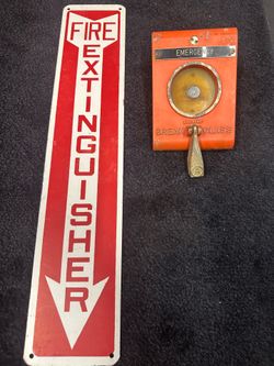 Vintage Fire Extinguisher Sign