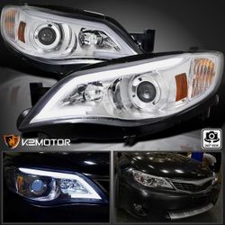 Fits 2008-2011 Subaru Impreza WRX Outback Sport LED Strip Projector Headlights