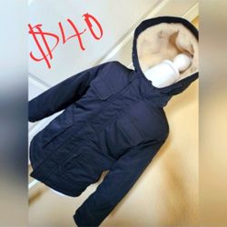 Boy's Abercrombie BLUE Hooded Jacket, Size 7/8 EXCELLENT CONDITION