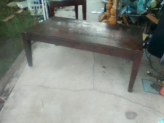 Solid wooden coffee table and end table, also selling