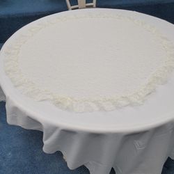Vintage Round Lace Table Cover 