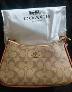 Coach Signature Shoulder Bag with Dust Bag