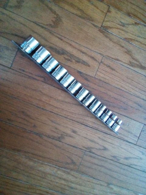 Snap-on Tools New 1/2" dr SAE 13pc 12pt Chrome Sockett Set
