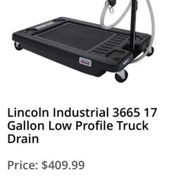 Lincoln 17 Gallon Low Profile Truck Drain 
