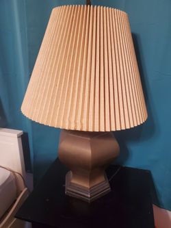 Table Lamp with Pleated Shade