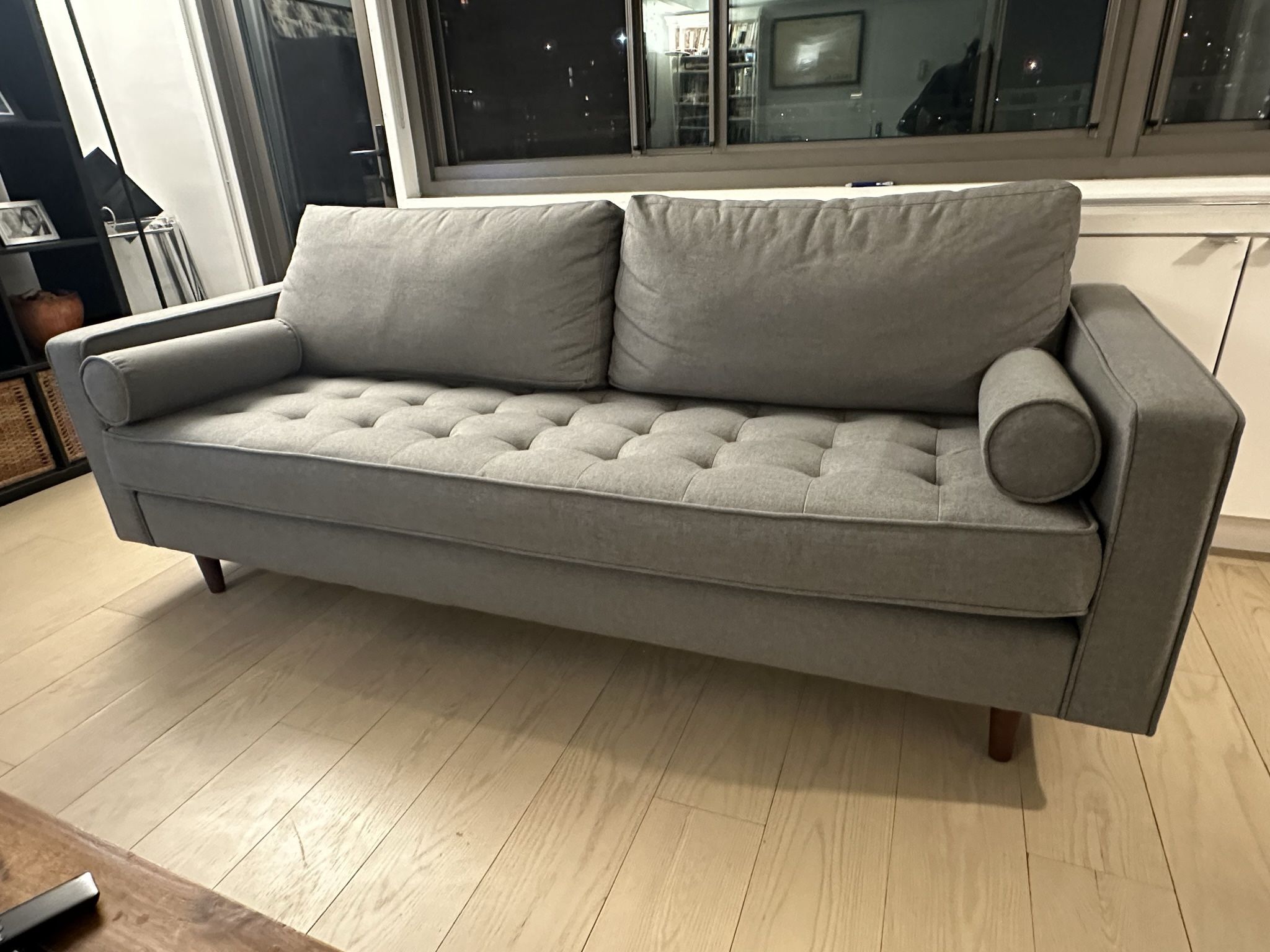 Grey Sofa 84 In