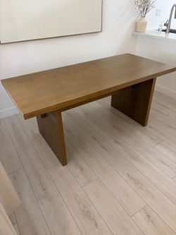 Modern Wood Rectangular Dining Table Seats 6 Nathan James Brand