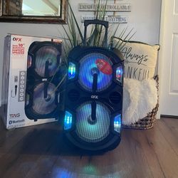 Dual 10” Bluetooth rechargeable Party Speaker With Microphone And LED Lights 🔊🎤🎶