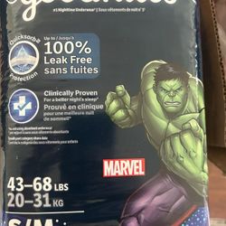 Goodnites Size Small 43 - 68 Pounds. 