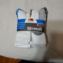 Boys Crew Socks.       Fruit Of Loom