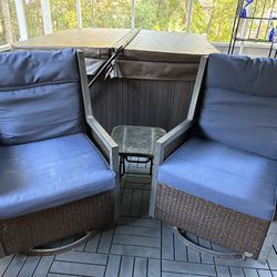 Swivel Rocker Patio Chairs And Table 
