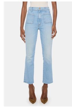 NWT - The Hustler Patch Pocket High Waist Flood Ankle Bootcut Jeans
