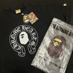 Chrome Heart X Bape Tee Shirt Size M