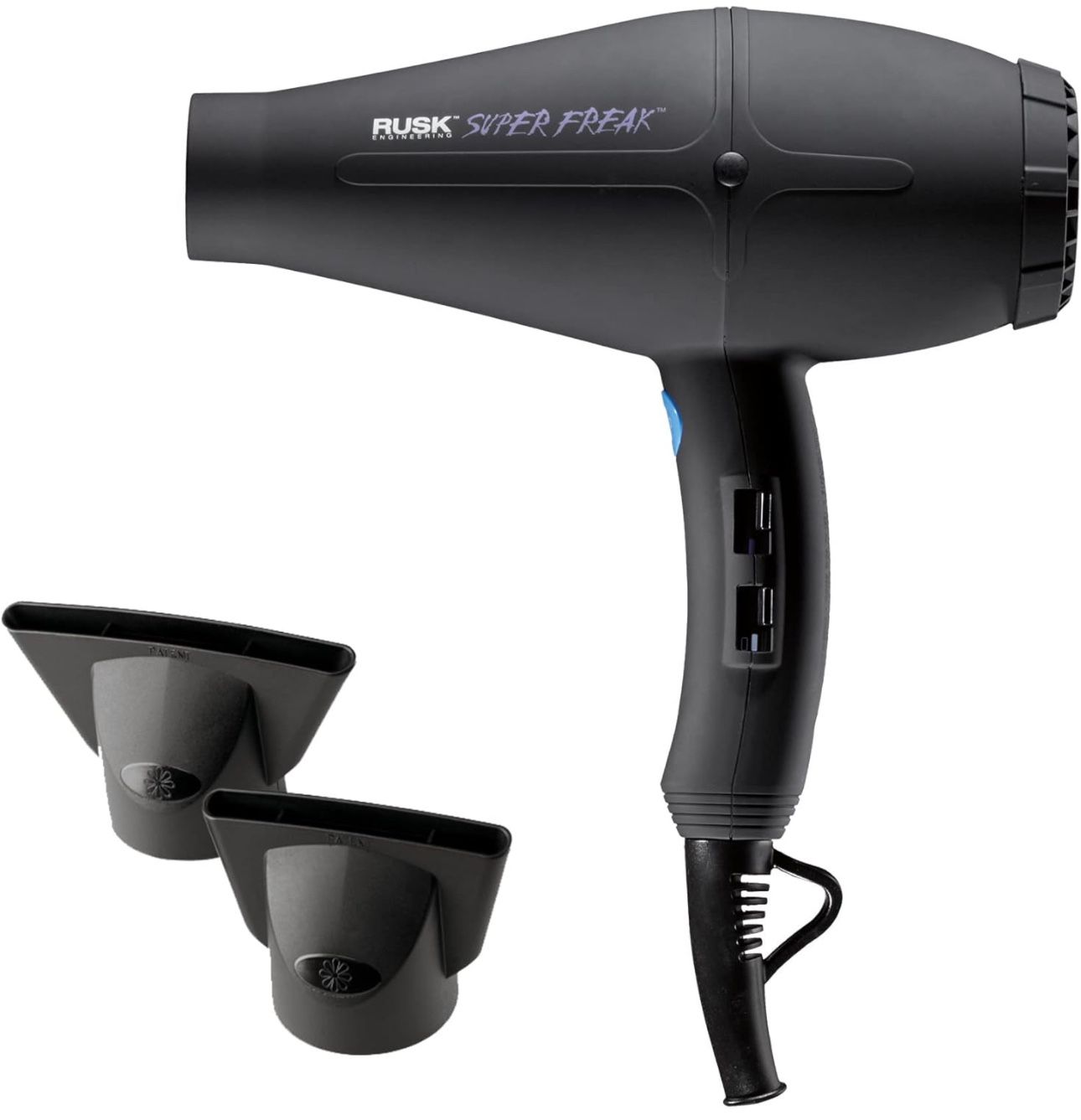 RUSK Engineering Super Freak Ceramic and Tourmaline Professional 2000 Watt Hair Dryer - 7 Heat and Speed Settings Deliver Superior Airflow and Pressur