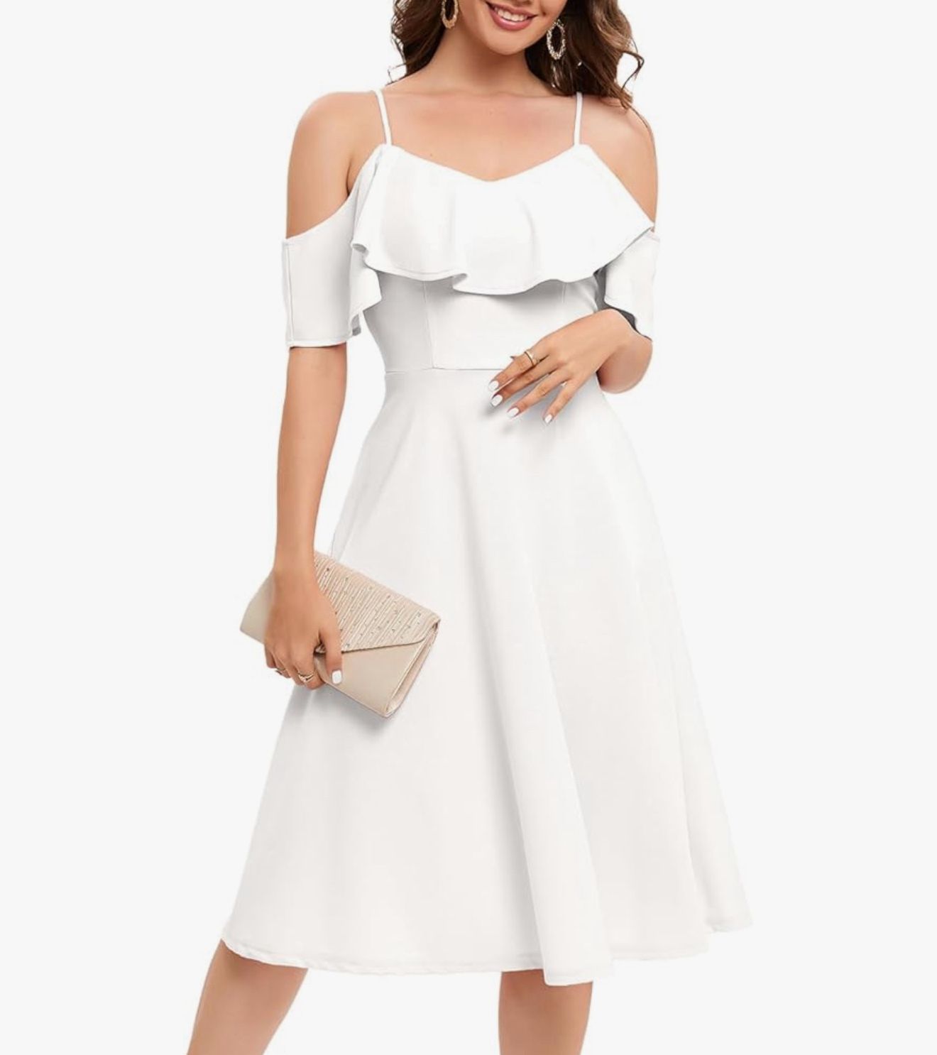 Bbonlinedress Womens Off Shoulder Summer Wedding Guest Dress Formal Size XL
