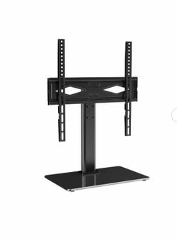 VEVOR TV Stand Mount, Swivel Universal TV Stand for 32 to 55 inch TVs, Height Adjustable Portable Floor TV Stand with Tempered Glass Base