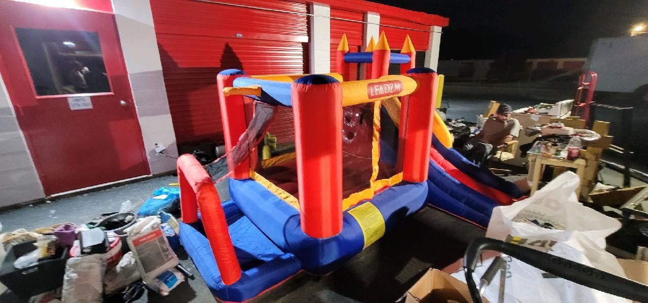 Slide Inflatable Bounce House Kids Children Jump Bouncer Castle with 450W Blower