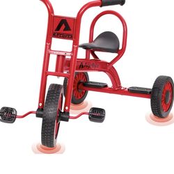 Kids Tandem Tricycles for 3-5 Year olds, Preschool Pedal Trike for Group Yard Play, Sturdy Metal Frame,Solid Rubber Tires, Ideal for Outdoor Daycare P