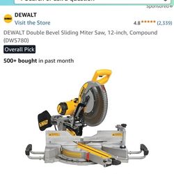 )
DEWALT Double Bevel Sliding Miter Saw, 12-inch, Compound (DWS780)