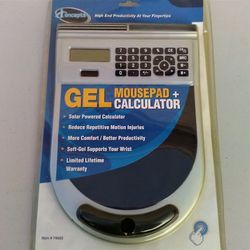 This 7.5”x 11.5” iConcepts Gel Mouse Pad Calculator with Wrist Rest to Alleviate Pressure