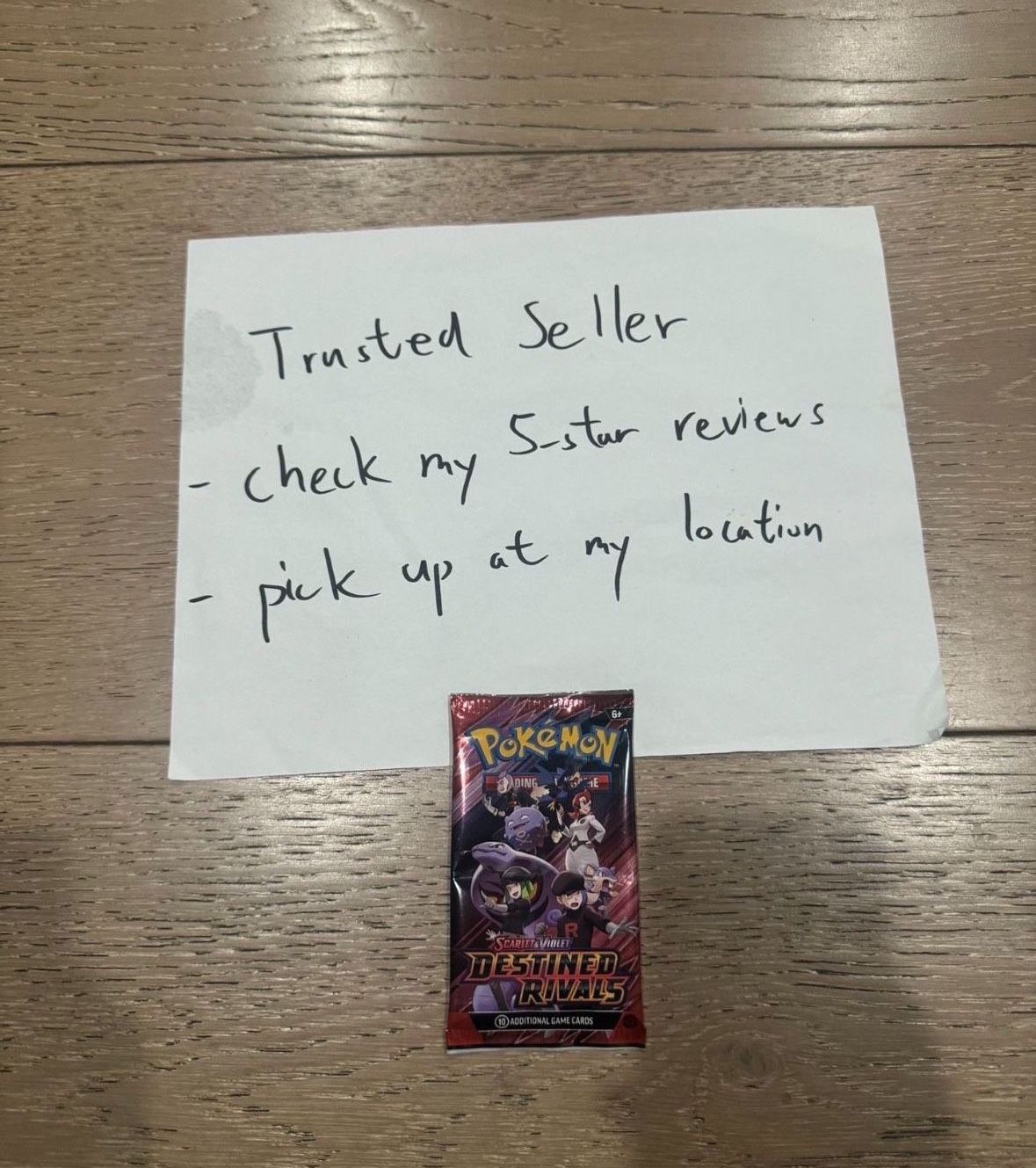 $8.50 each - Pokemon Destined Rivals Booster Pack - 10 Cards/Pack - Random Art - SEALED