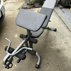 Weight Bench With Preacher Curl