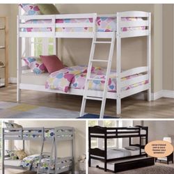 Bunk Bed Twin And Twin Not Including Mattress And Trundle 