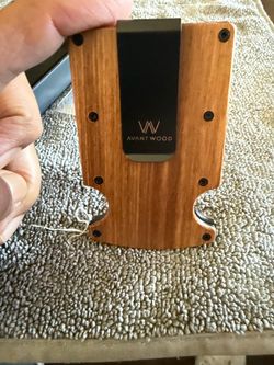 Avant Wood Wooden Card Holder Wallet with Money Clip
