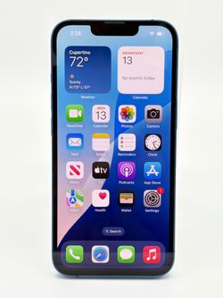 Unlocked Apple iPhone 13 A2482 128GB BH80% Blue- Shadow In Display