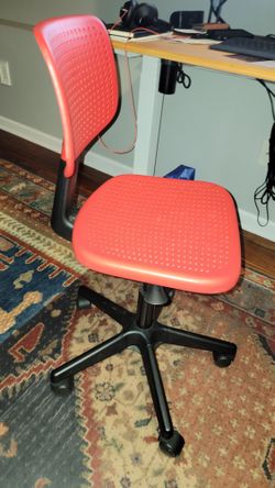 Desk Chair Armless Study Chair Adjustable Height With Wheels For Kids Teenagers
