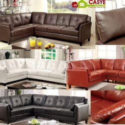 New Sectional Couch Available In Black Red And Brown/ Free Delivery 