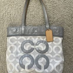 Coach Audrey Gray Tote Shoulder Bag Purse