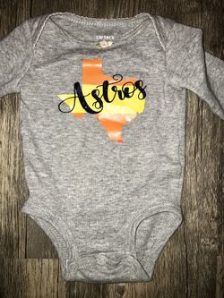 Houston Astros baby onesies