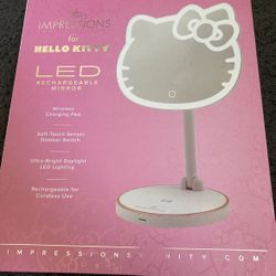 Impressions Vanity Hello Kitty Rechargeable Table Makeup Mirror