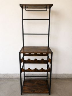 Baker's Rack with Wine Storage