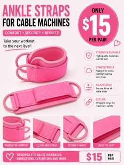 Ankle straps for cable machines