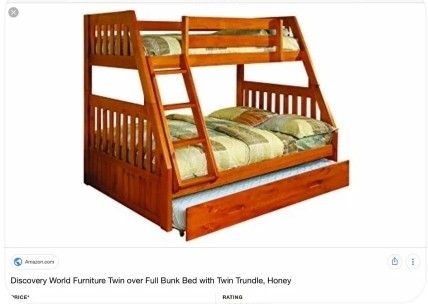 Bunk Bed In Light Brown