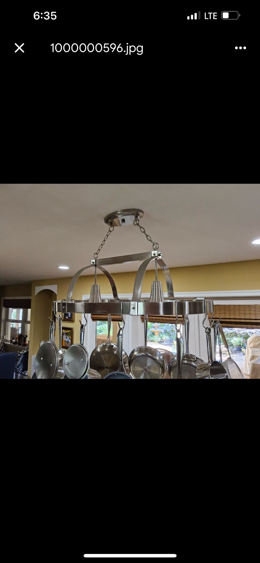 Hanging Pot / Pan Rack With Light