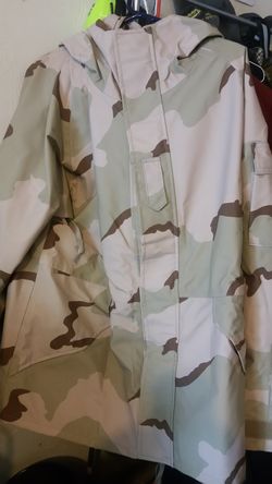 Desert camouflage winter parka