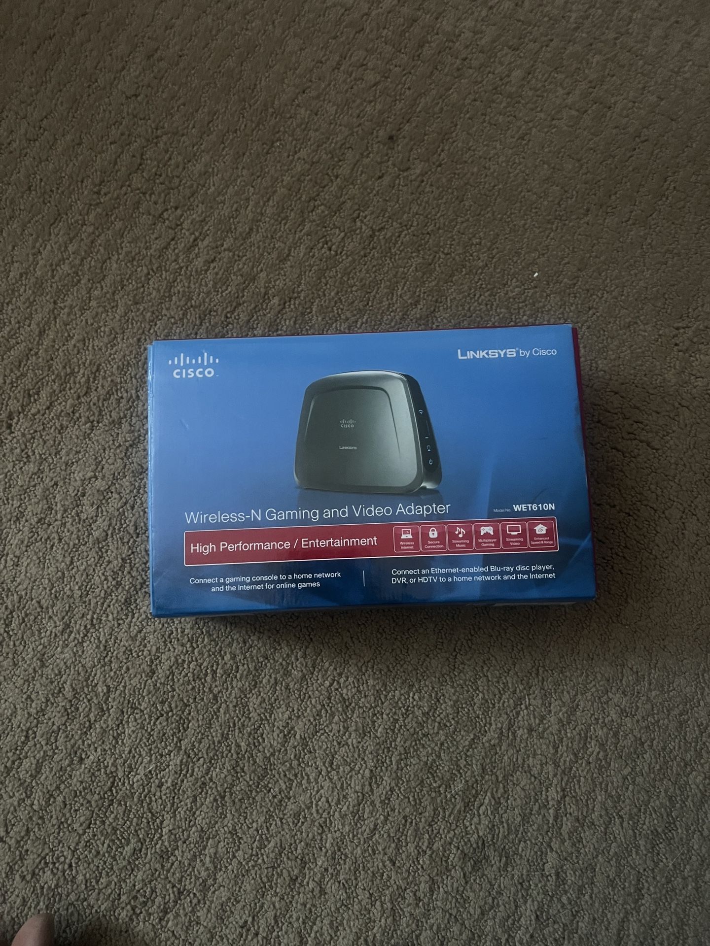 Linksys Cisco WET 610N Wireless-N 10/100 Ethernet Bridge Gaming/Video Adapter