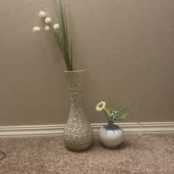 Vases With Fake Plants 