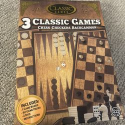 Chess, Checkers, Backgammon Games