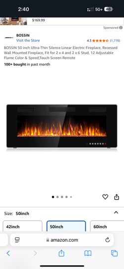 50 Inch Fireplace
