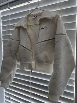 Women’s Nike Nylon/sherpa fleece Bomber Jacket In Beige 