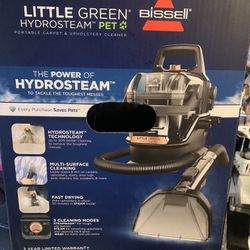 Little Green Bissell Hydrosteam  Pet Cleaner