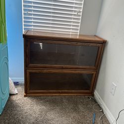 Antique Cabinet Glass Sliding Doors 